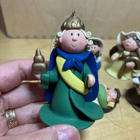 Nativity Set Tree Ornaments Polymer Clay Handmade - Picture 6 of 11